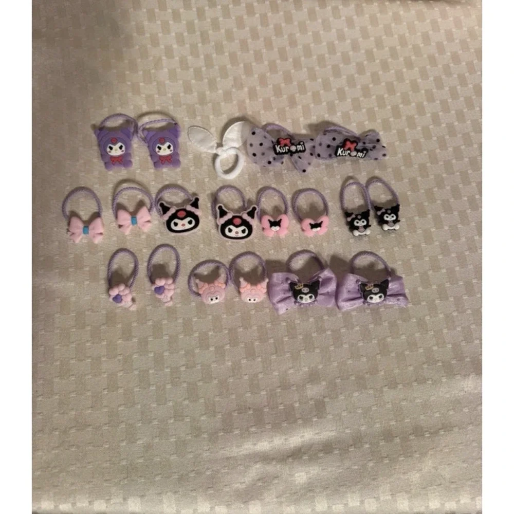 18 Sanrio Kuromi and Friends Purple and Pink Hair Accessories Set New In Package